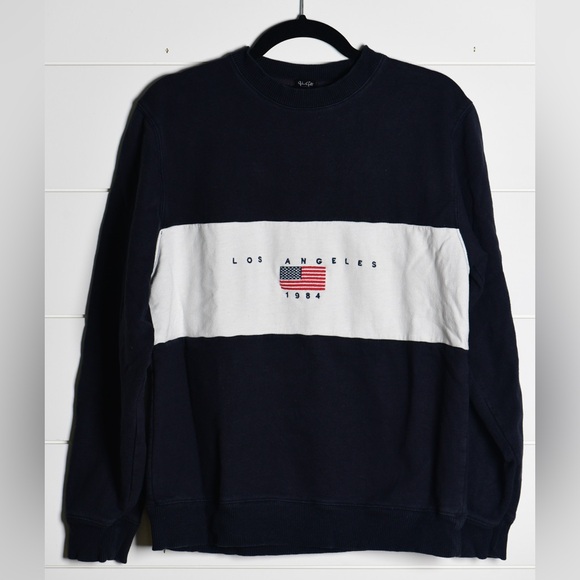 John Galt Brandy Melville Los Angeles 1984 Crewneck Sweatshirt - Picture 1 of 8